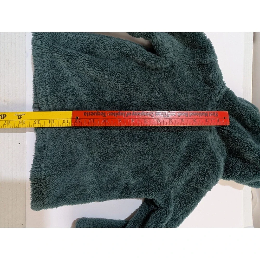 Hanna Andersson Kids Forest Green Fleece Zip Up Hoodie Jacket Size 90cm US 3T